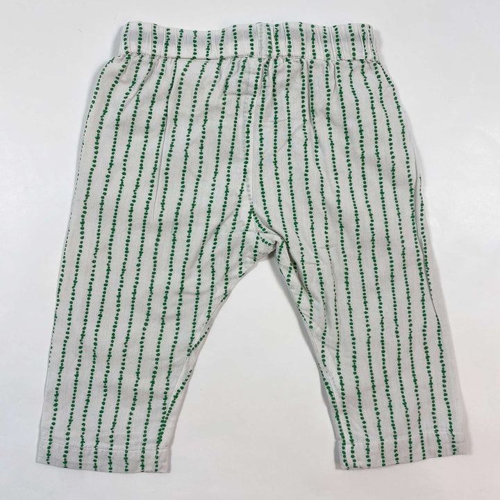 Imps & Elfs green stripe trousers 6M/68 3