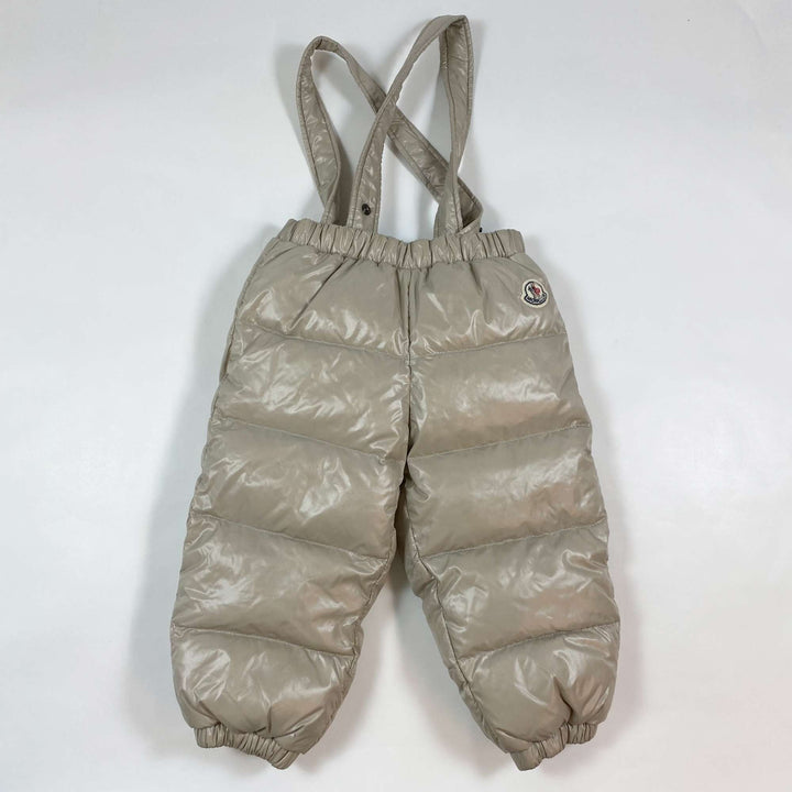 Moncler beige ski trousers 12-18M/80 1