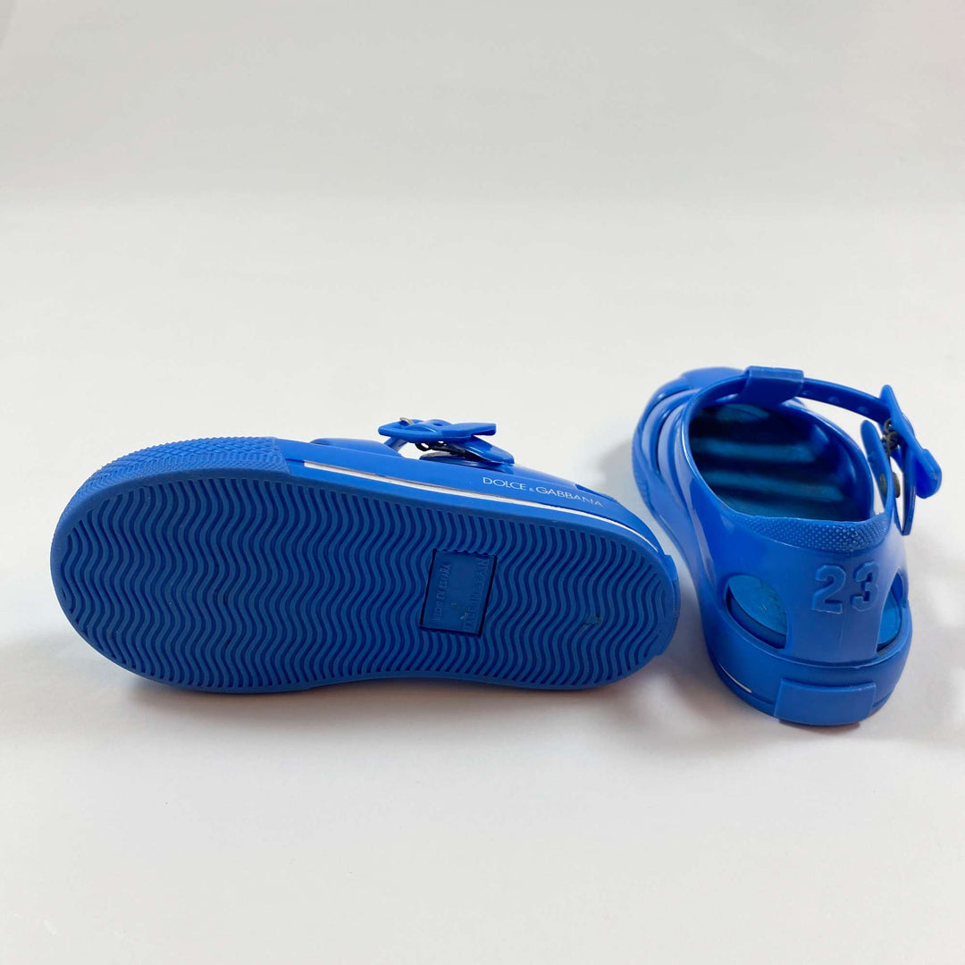 Dolce & Gabbana bright blue swim sandals 23 3