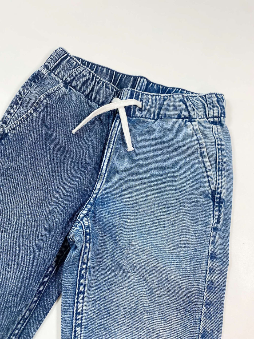 H&M blue jean jogger pull-on 5Y/110 3