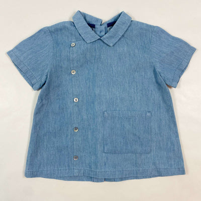 Frangin Frangine soft blue short-sleeved shirt 2Y 1