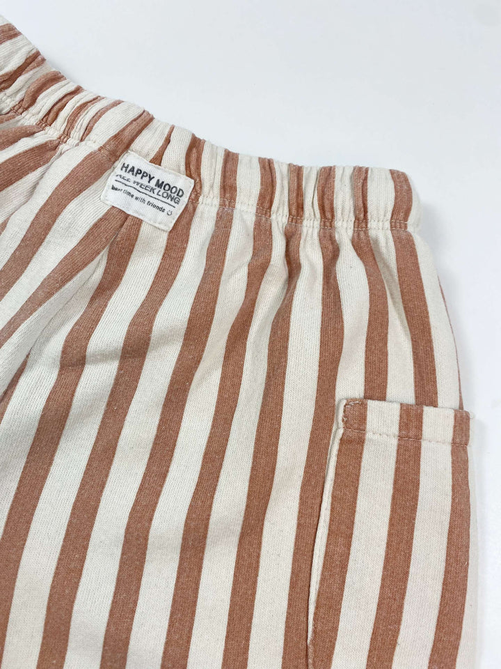 Zara faded terracotta striped culotte sweatpants 4-5Y/110 4