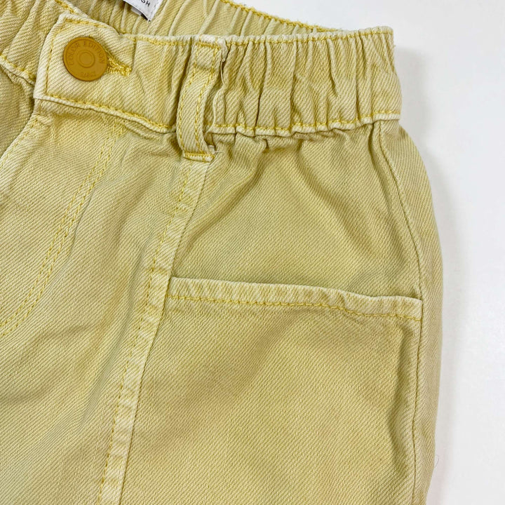 Zara pale yellow denim trousers 3-4Y/104 3