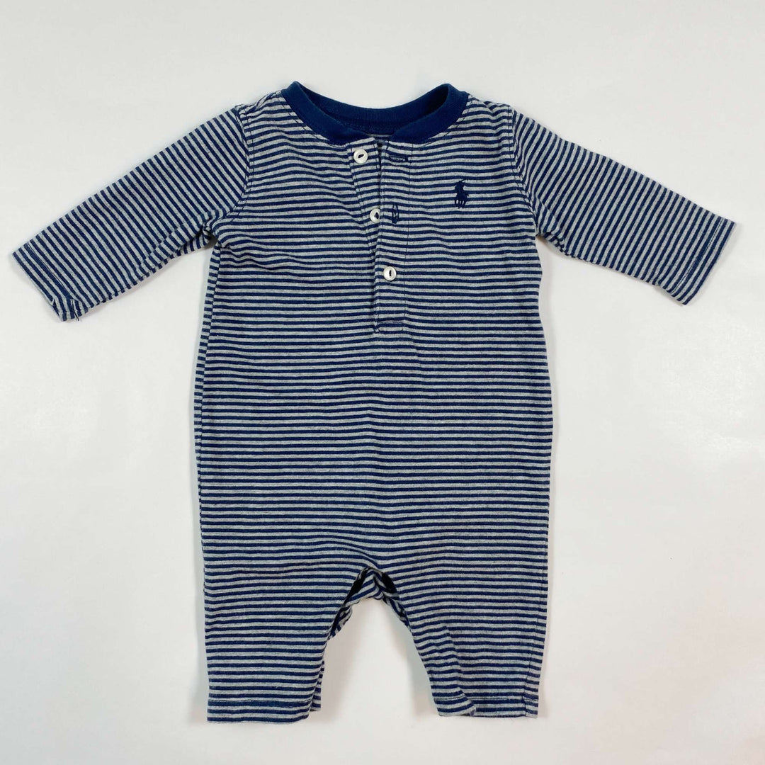 Ralph Lauren blue striped onesie NB 1