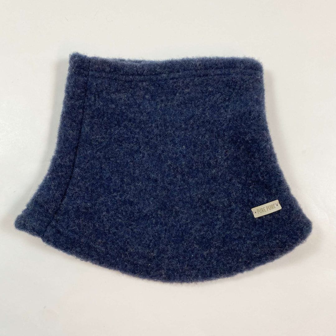 Pure Pure by Bauer navy melange organic merino neck warmer 1/1-2Y 1