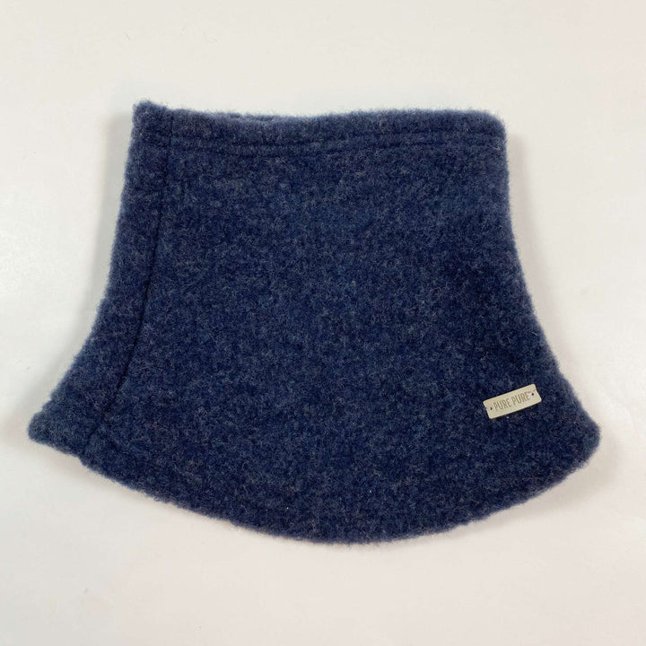 Pure Pure by Bauer navy melange organic merino neck warmer 1/1-2Y 1