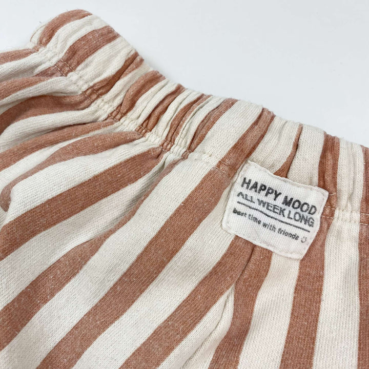 Zara faded terracotta striped culotte sweatpants 4-5Y/110 3