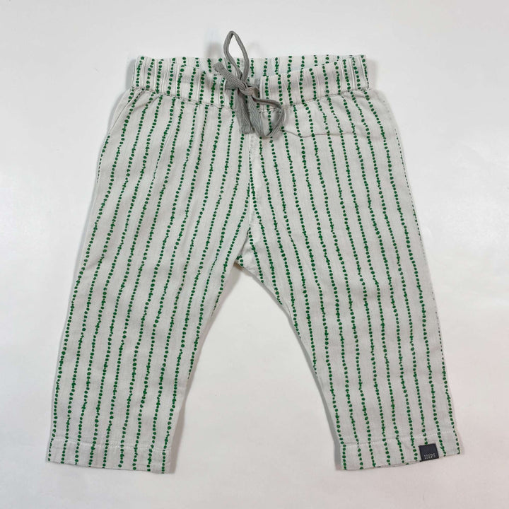 Imps & Elfs green stripe trousers 6M/68 1