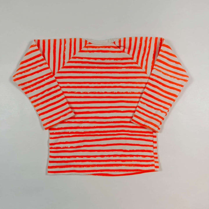 Noé & Zoë orange striped longsleeve 12-18M 2