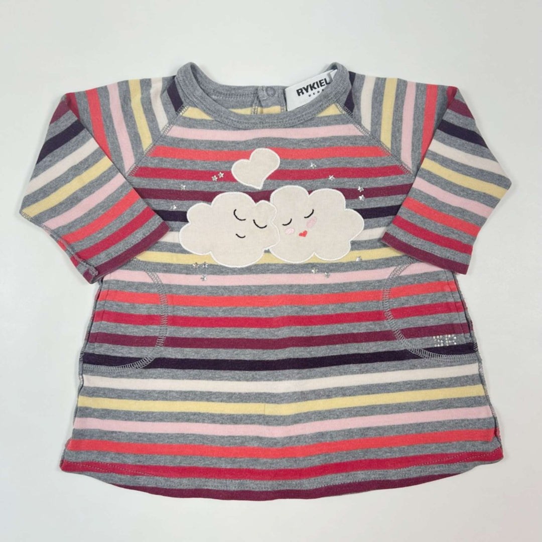 Sonia Rykiel Enfant purple striped clouds longsleeve 6M 1