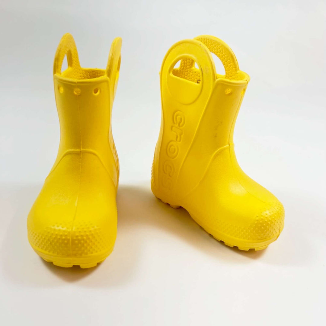 Yellow Crocs In Rain Handle It Kids' Rain Boots Yellow Size C6