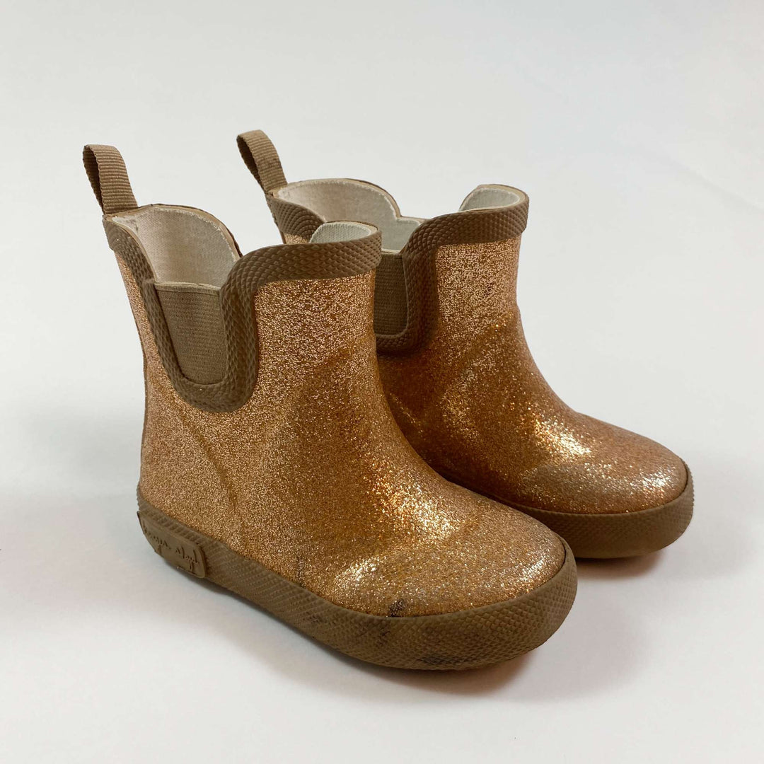 Konges Slojd rose gold glitter rain boots Ingrid Emil