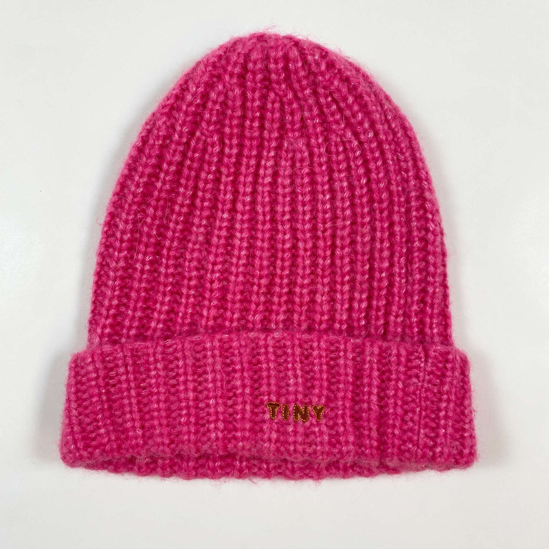 Tinycottons pink rib knit beanie 0/S 1