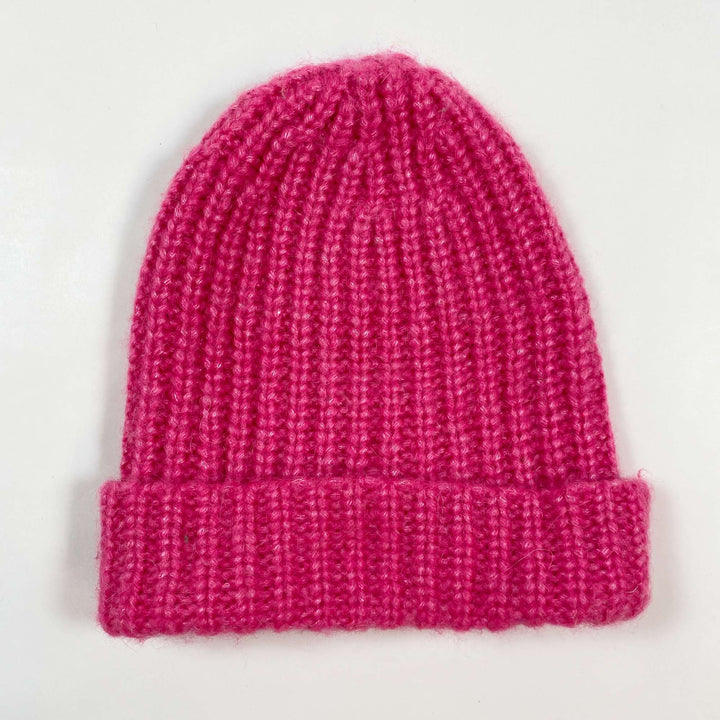 Tinycottons pink rib knit beanie 0/S 2