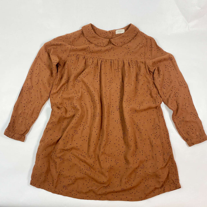 Búho brown starry sky longsleeve dress 6Y 1