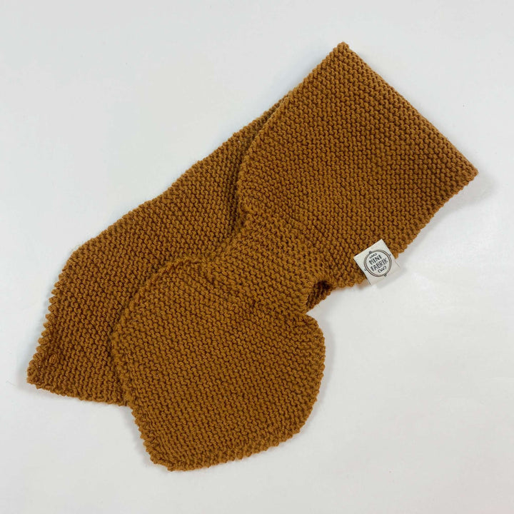 Mini Fabrik Frida & Fredrik brown knitted scarf one size 3