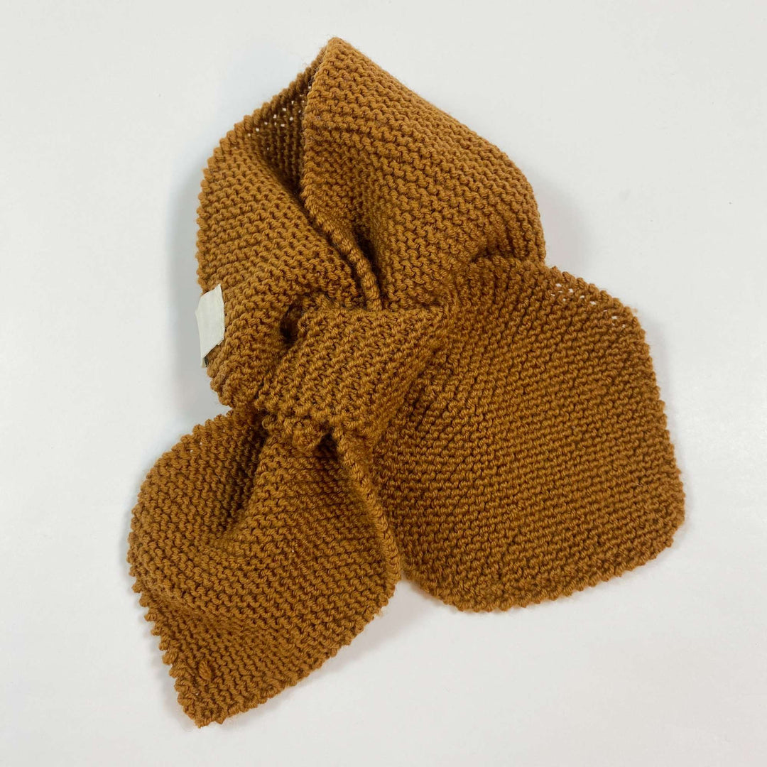 Mini Fabrik Frida & Fredrik brown knitted scarf one size 2