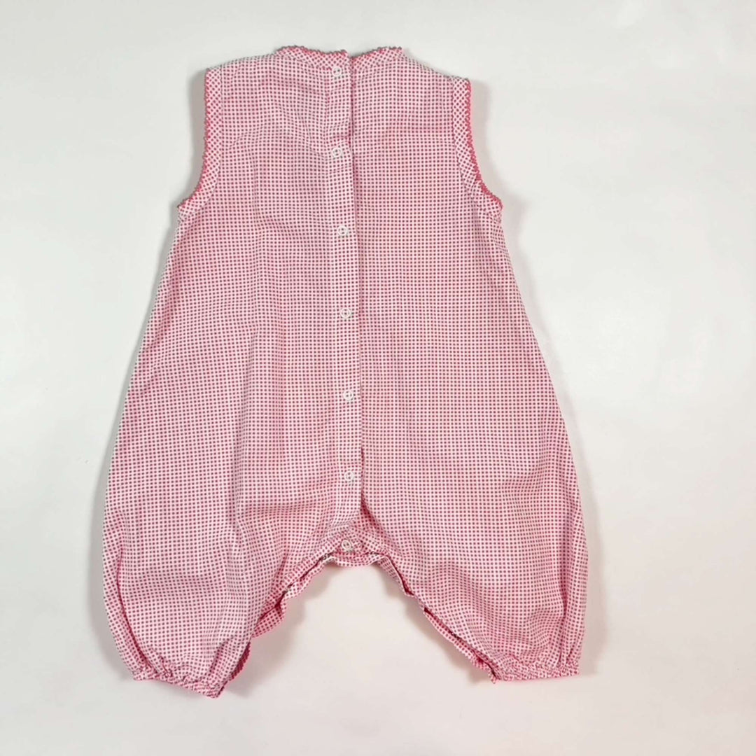 Petit Bateau white/pink dot short-sleeved jumpsuit 3M/60 2