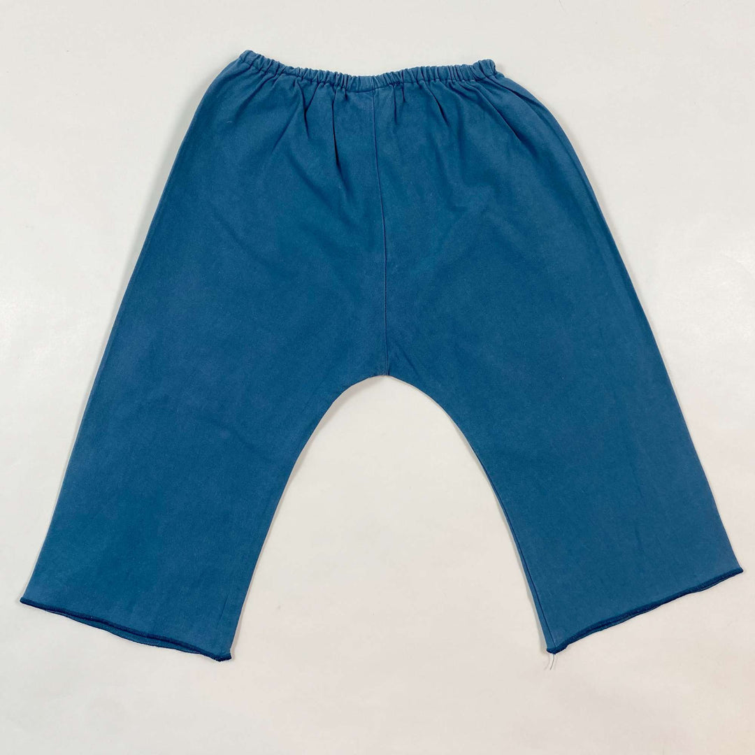 Tocon teal blue cotton trousers ca6-9M 2