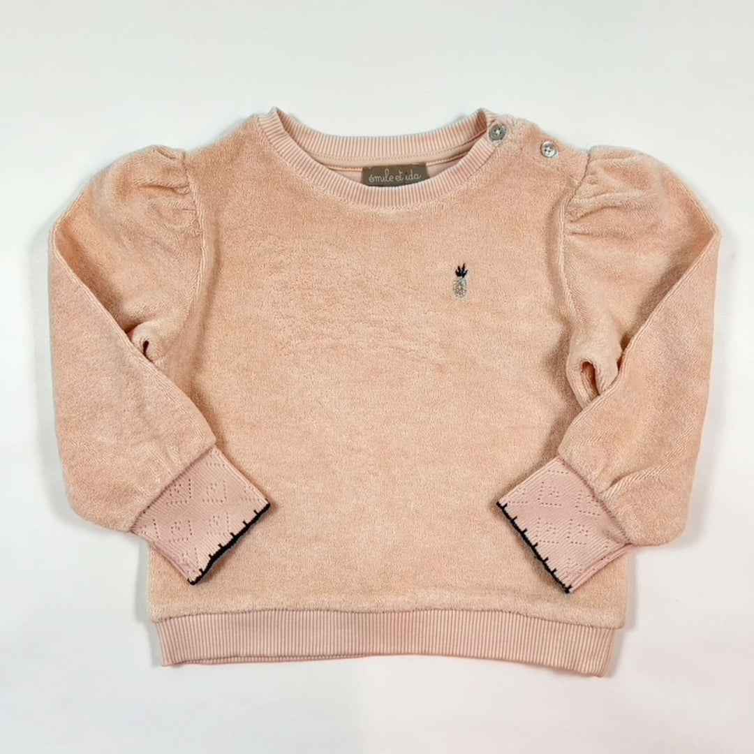 Emile et Ida dusty pink frottee pullover 18M 1