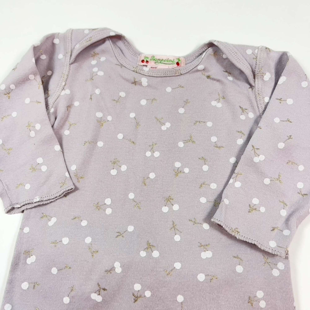 Bonpoint purple top & leggings set 6M 2