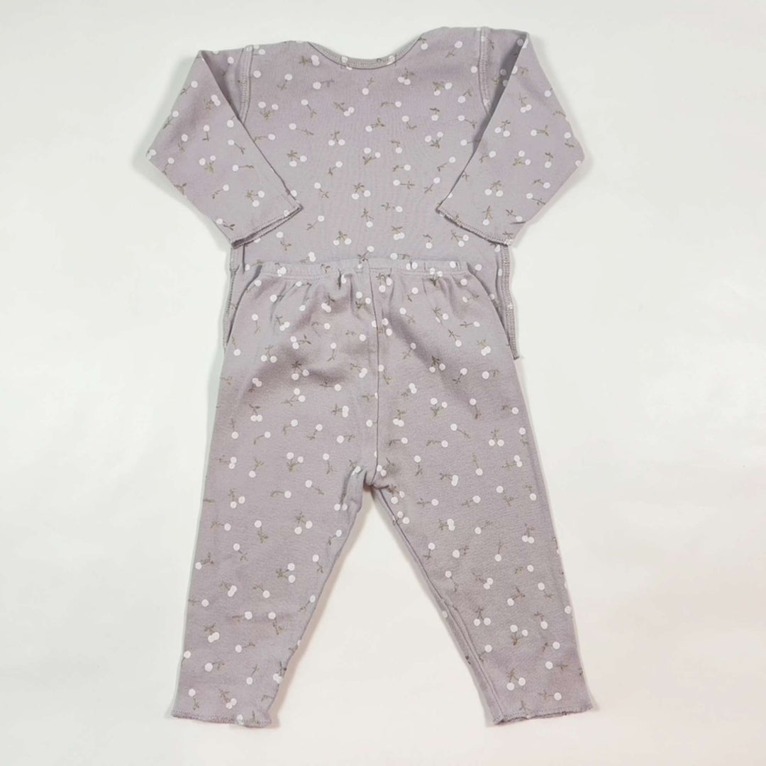 Bonpoint purple top & leggings set 6M 3