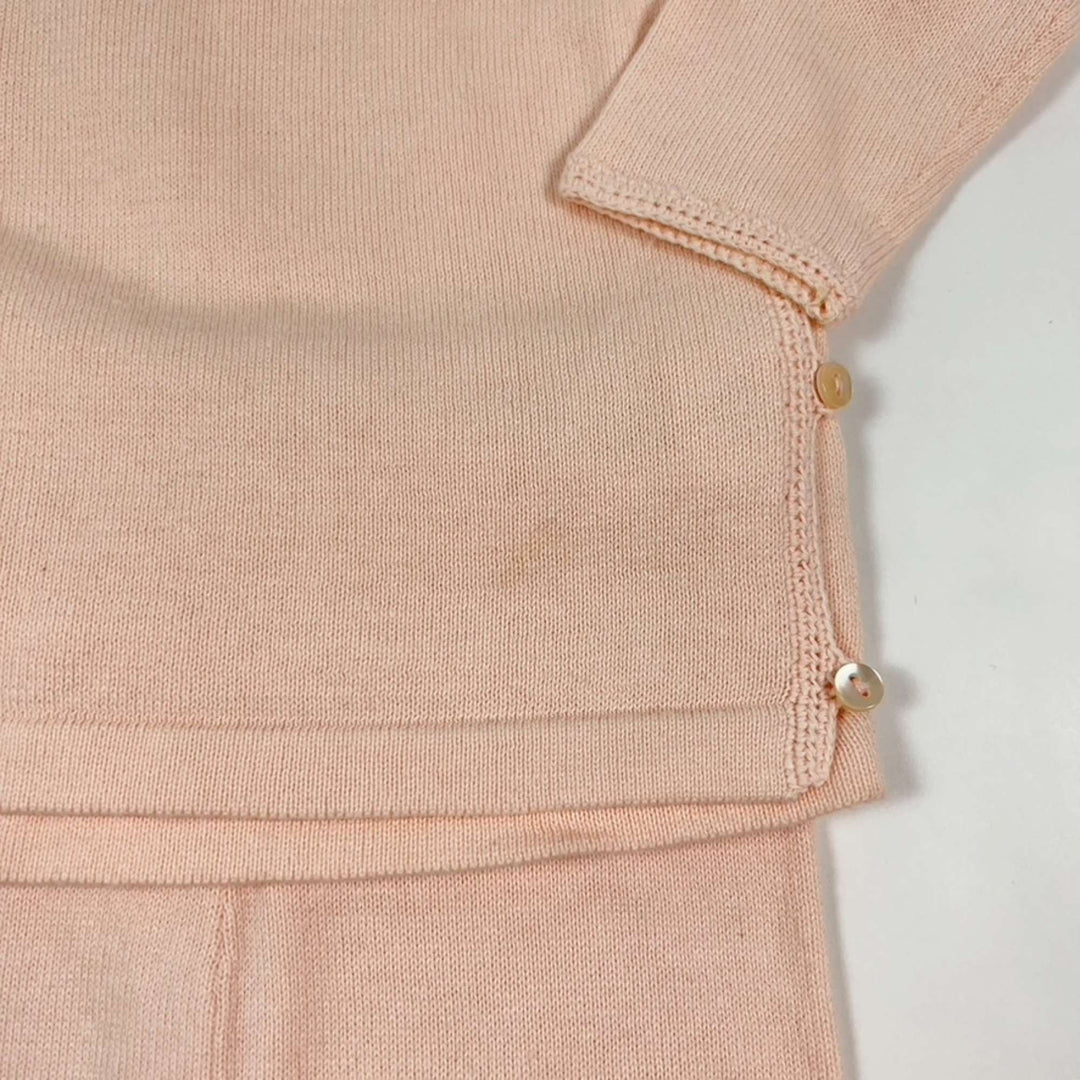 Bonpoint pink knit wrap top & leggings set 6M 2