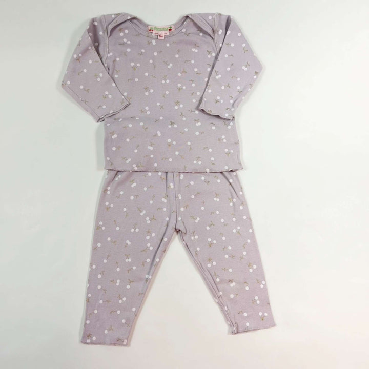 Bonpoint purple top & leggings set 6M 1