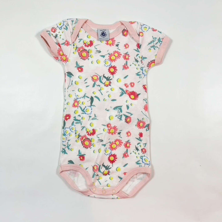 Petit Bateau floral short-sleeved body 12M/74 1