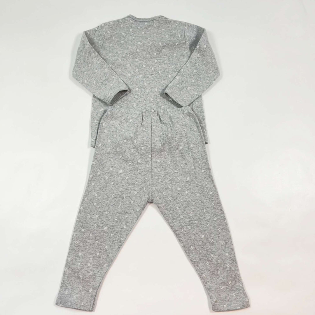 Bonpoint grey wrap top & leggings set 12M 2