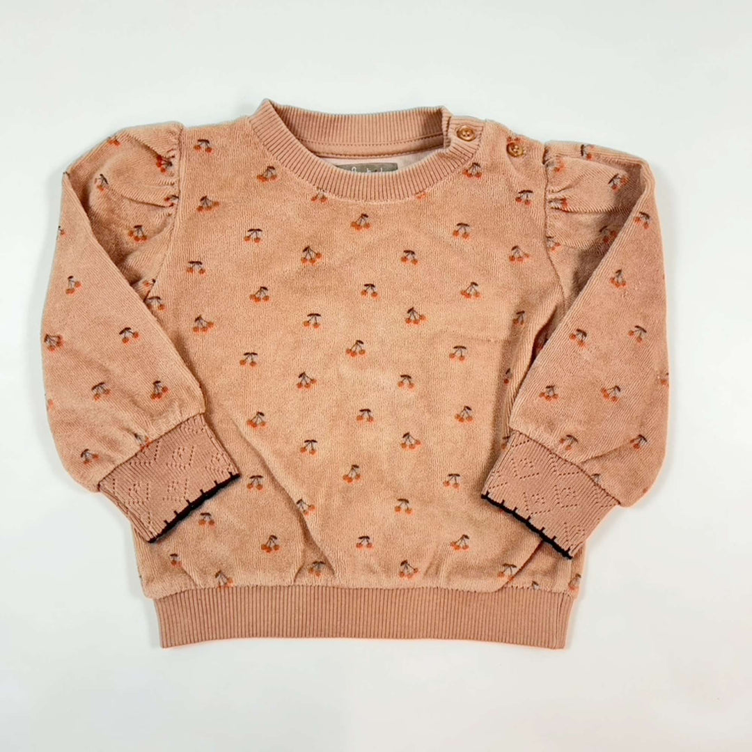 Emile et Ida blush cherry terry pullover 12M 1