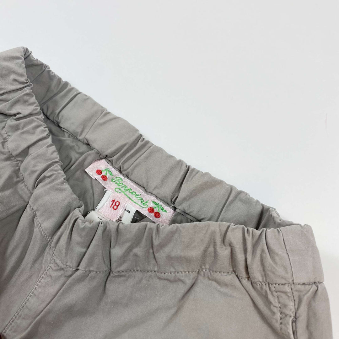 Bonpoint greige cotton trousers 18M 2