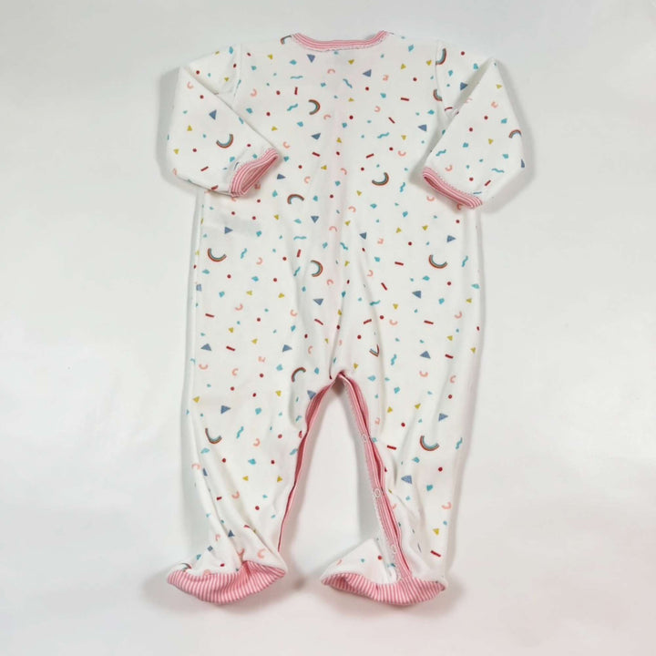 Petit Bateau white rainbow velour pyjama 12M/74 2