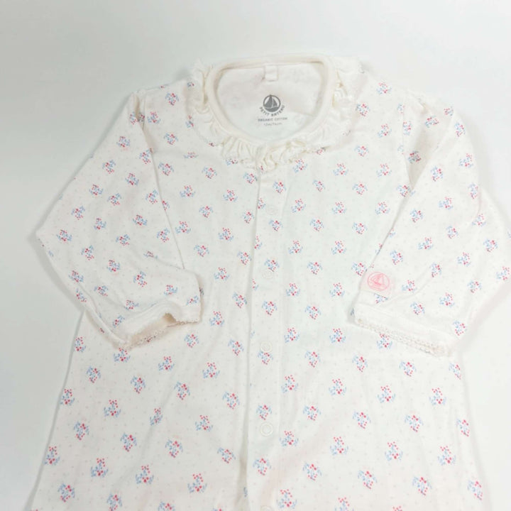 Petit Bateau white floral pyjama 12M/74 2