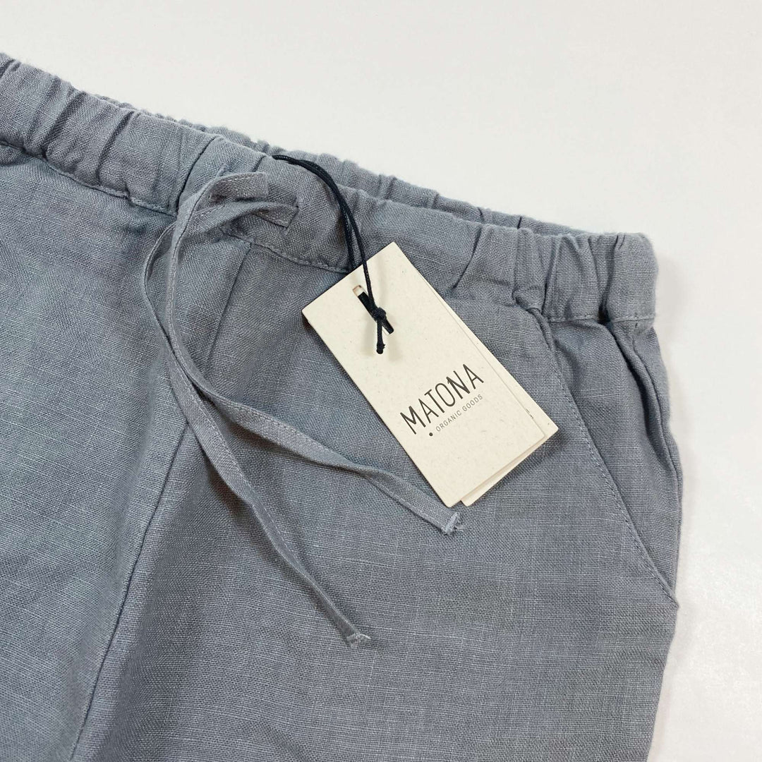 Matona Arkie storm blue linen shorts Second Season 7-8Y 3