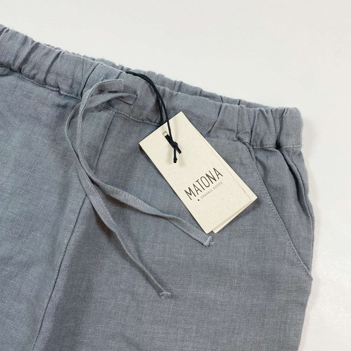 Matona Arkie storm blue linen shorts Second Season 7-8Y 3