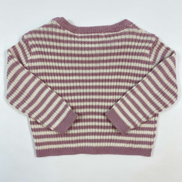 Serendipity Organics soft purple striped knit sweater 62/3M 2