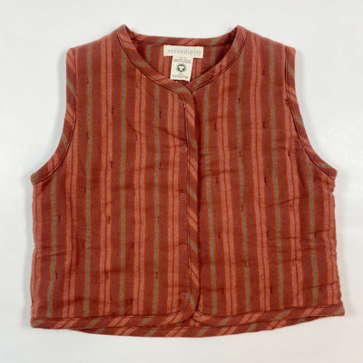 Serendipity Organics striped brushed cotton vest 104/4Y 1