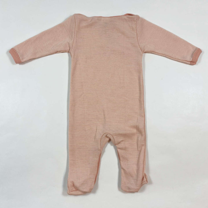 Engel light pink striped footed wool silk onesie Second Season 50/56 3