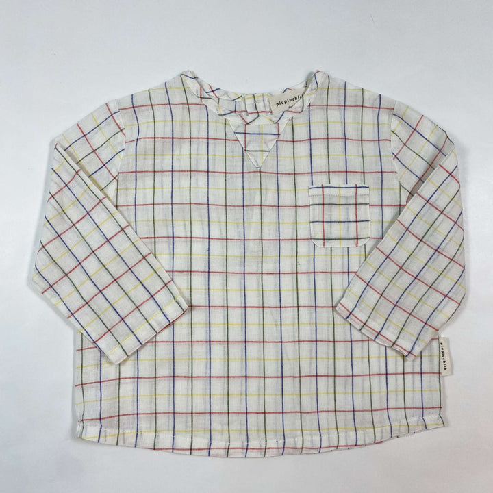 Piupiuchick check linen blend shirt 18M 1