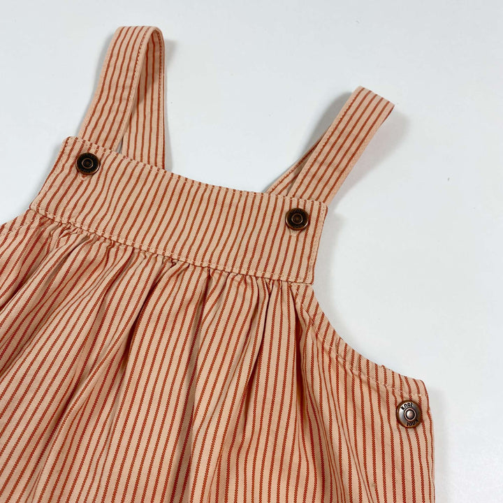 Knot soft red stripe pinafore 4Y/104 2
