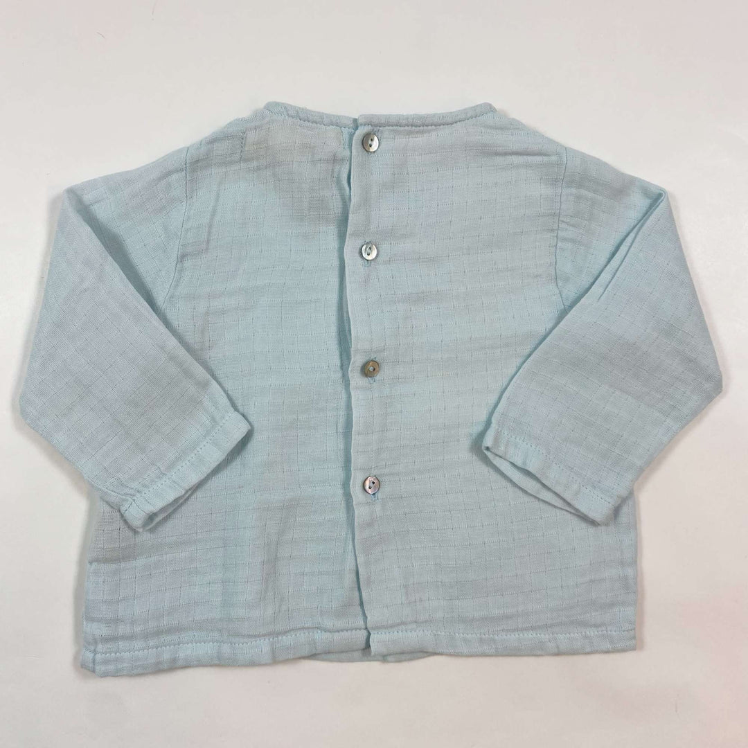 Omibia light blue muslin shirt 6M/68 2