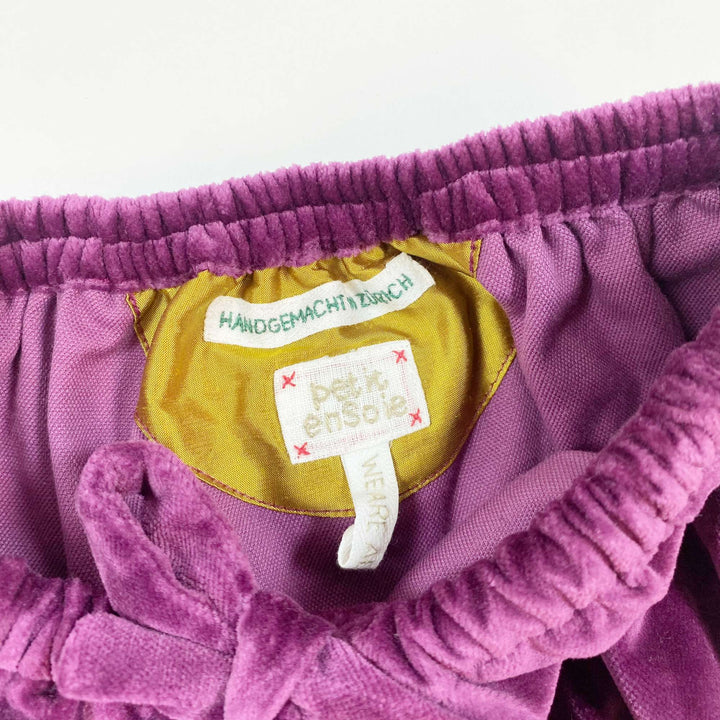 EnSoie purple velvet bloomers one size/3-12M 3