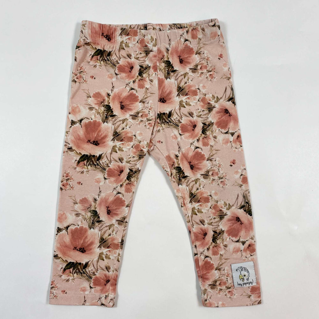 Hey Popinjay! pink floral leggings 68/74 1