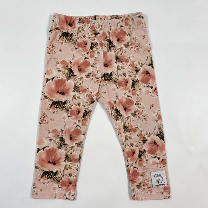 Hey Popinjay! pink floral leggings 68/74 1