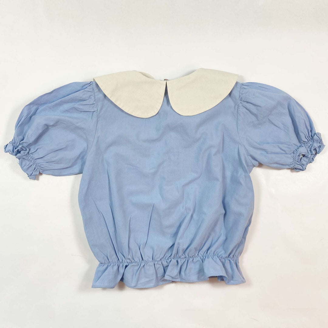 Jelly Mallow sky blue embroidered blouse 6-7Y/120 2