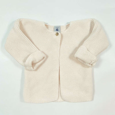 Petit Bateau pale pink heavy knit cotton cardigan 18M/81 1