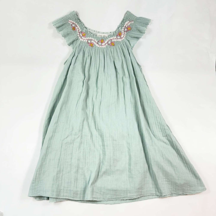 Louise Misha teal embroidered dress 10Y 1