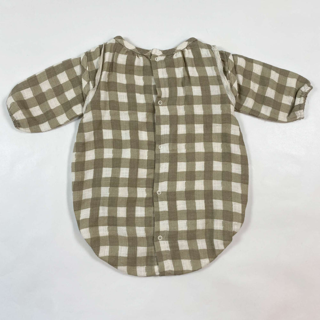 Studio Bohème olive check romper 3M 2