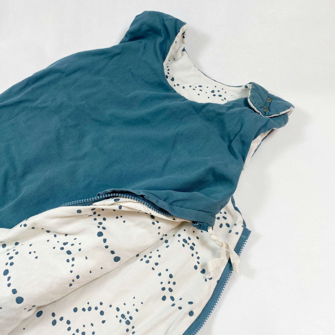 Fabelab teal reversible organic cotton sleeping bag 90cm 4